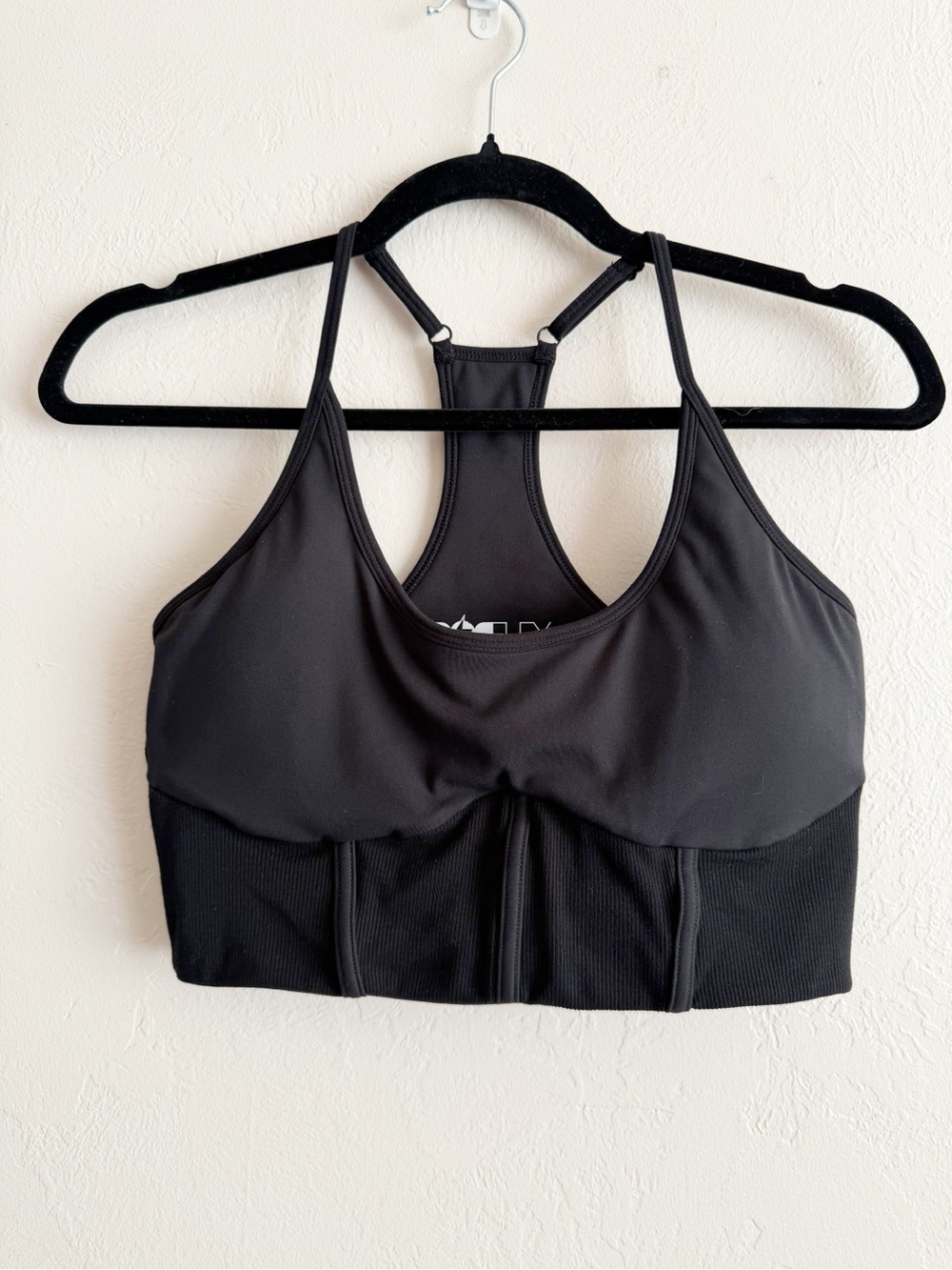 Popflex Plié Corset Crop Bralette in black size Medium